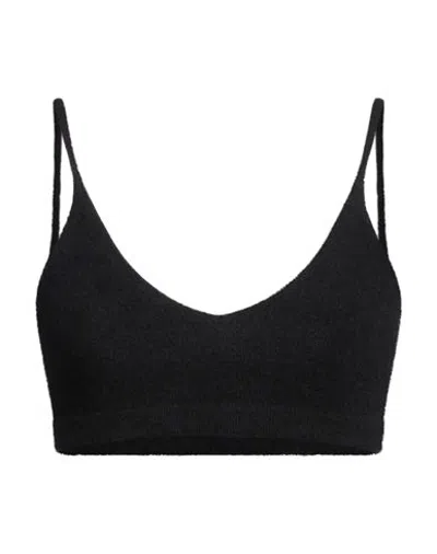 Laneus Woman Top Black Size 4 Cashmere, Silk, Polyester