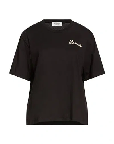 Laneus Woman T-shirt Black Size S Cotton