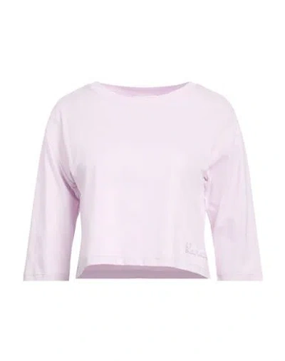 Laneus Woman T-shirt Lilac Size M Cotton In Pink