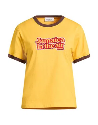 Laneus Woman T-shirt Marigold Size Xs Cotton In Yellow
