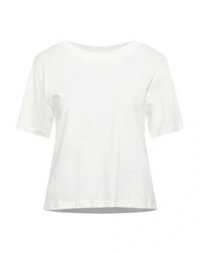 Laneus Woman T-shirt Off White Size M Cotton