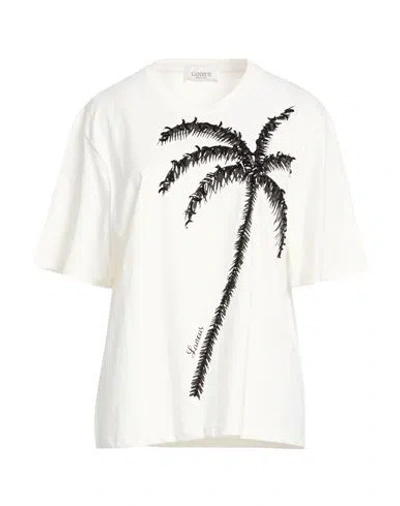 Laneus Woman T-shirt White Size M Cotton