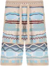 Laneus Knitted Bermuda Shorts In Cielo/sky