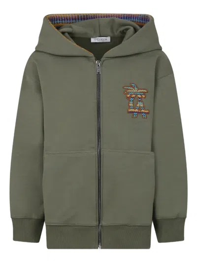 Laneus Kids' Zip-up Hoodie In Green