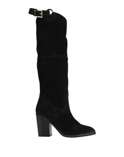 L'angelo Woman Boot Black Size 6 Leather