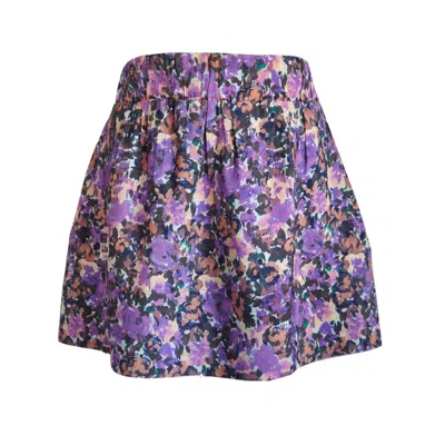 Langner Women's Pink / Purple Floral Mini Skirt With Pockets – Pink & Purple In Multi