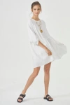 Lanhtropy Alcala Linen Dress In White