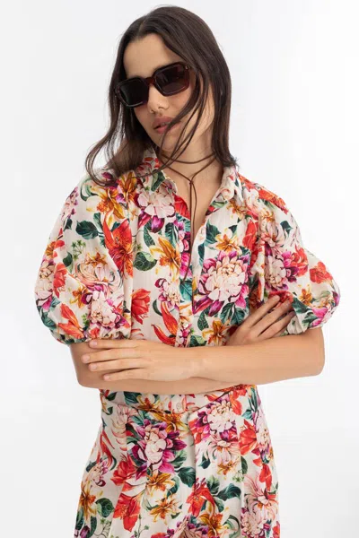 Lanhtropy Angel Shirt In Full Bloom Print In Multi