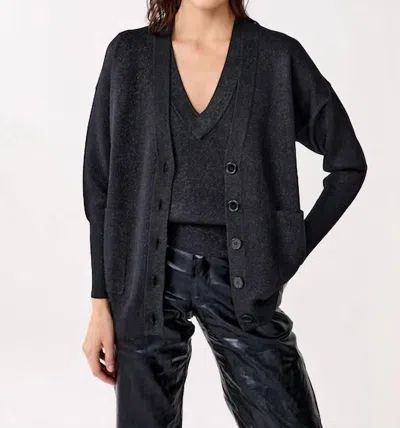 Lanhtropy Aspen Lurex Cardigan In Black