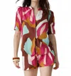 Lanhtropy Athina Linen Shirt In Candela Print In Multi