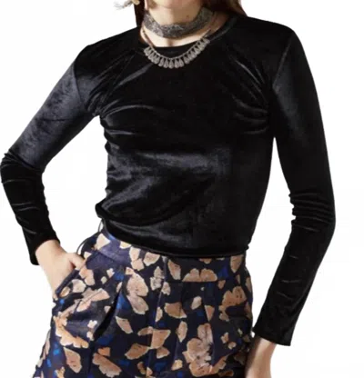 Lanhtropy Bond Velveteen Top In Black