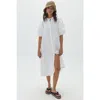 Lanhtropy Bubble Linen Dress In White