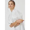 Lanhtropy Bubble Linen Dress In White