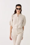 Lanhtropy Bubble Linen Shirt In Natural