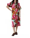 Lanhtropy Bubble Midi Dress In Multicolor In Multi