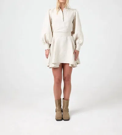 Lanhtropy Camille Linen Dress In Natural In Multi