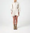 Lanhtropy Camille Linen Dress In Natural In White