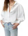 Lanhtropy Camille Linen Shirt In White In White