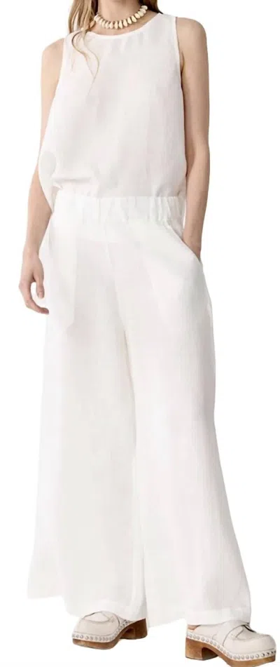 Lanhtropy Cape Linen Pants In Off White