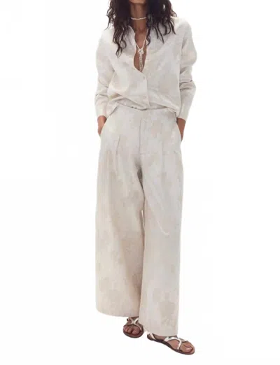 Lanhtropy Culotte Brocade Pant In Ivory Garden In Neutral