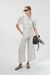 Lanhtropy Culotte Linen Pant In Natural