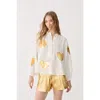 Lanhtropy Cupid Metallic Linen Shirt In White