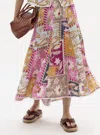 Lanhtropy Folk Linen Skirt In Multi In Multi