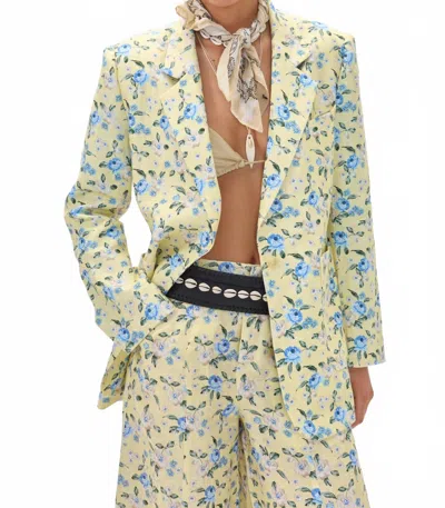 Lanhtropy Hygge Blazer In Light Yellow In Gold