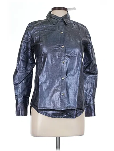 Lanhtropy Long Sleeve Blouse In Blue