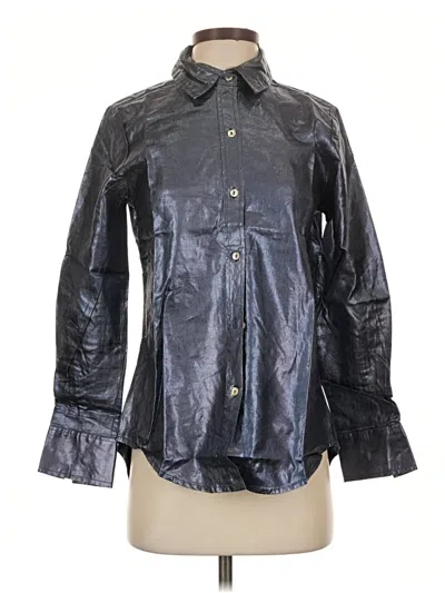Lanhtropy Long Sleeve Button Down Shirt In Black