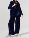 LANHTROPY LUNA VELVET PANT IN NAVY