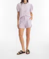 Lanhtropy Moon Linen Shorts In Lilac Love In Multi