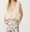 Lanhtropy Preppy Lurex Knitted Vest In Gold
