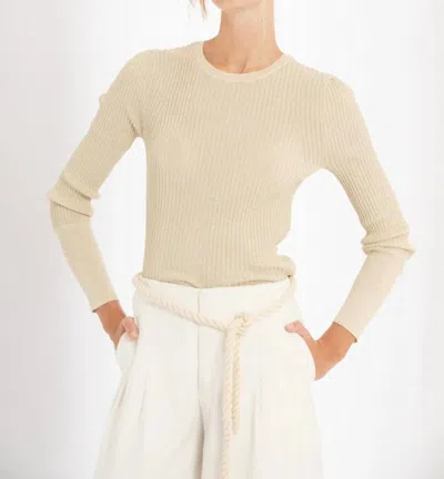 Lanhtropy Vail Lurex Knitted Top In Gold In Neutral