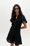 Lanhtropy Willow Linen Shirt In Black