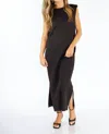 Lanhtropy Glitter Knitted Dress In Black In Black