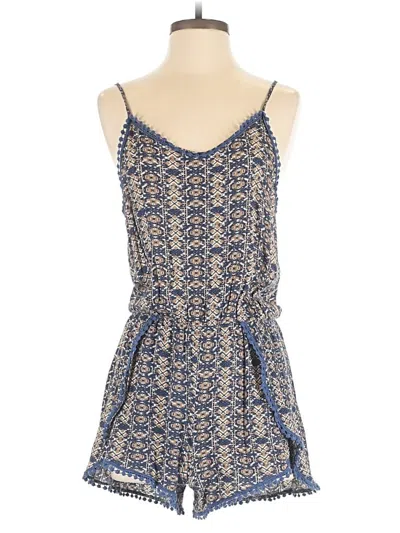 Pre-owned Lani California Romper In Blue
