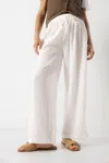 Lanidor Gauze Trousers With Lace Detail In Ecru