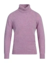 Lanificio Pubblico Man Turtleneck Lilac Size 40 Virgin Wool