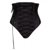 L’animal Women's Black Lacer Bikini Bottom In Black