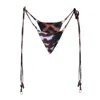 L’animal Women's Black / White / Brown Serengeti Reversible Bikini Bottom In Black/white/brown