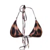 L’animal Women's Black / White / Brown Serengeti Reversible Bikini Top In Black/white/brown