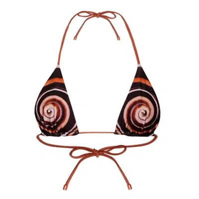 L’animal Women's Escargot Bikini Top In Yellow