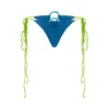 L’animal Women's Green / Blue Masaya Bikini Bottom In Green/blue