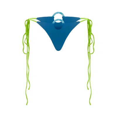 L’animal Women's Green / Blue Masaya Bikini Bottom In Green/blue