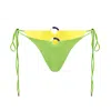 L’animal Women's Green / Yellow / Orange Tropikal Bikini Bottom In Green/yellow/orange