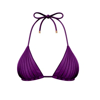 L’animal Women's Purple Ènigme Bikini Top