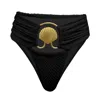 L’animal Women's Seashell Bikini Bottom - Black In Black