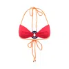 L’animal Women's Yellow / Orange / Red Tropikal Bikini Top In Yellow/orange/red