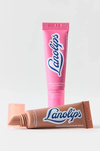Lanolips Ceramide Milkshake Mini Lip Balm Duo Set In Milkshake At Urban Outfitters In Transparent